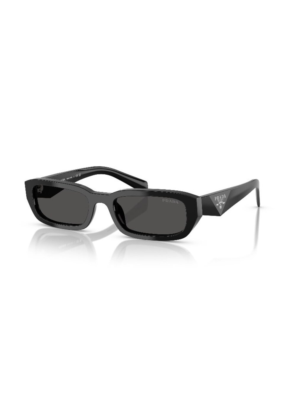 New Prada Women's Sunglasses Grey Square Lens Acetate Frame PR B06S 16K08Z 53